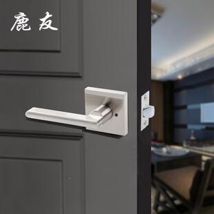 门美式三门锁房LY1265卫浴室通道执手锁生间无钥匙杆锁室内家用卫