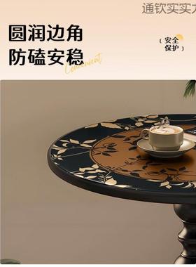法边几中古式厅风小茶几可移动客沙C-FDY437边柜复发古风小圆桌艺