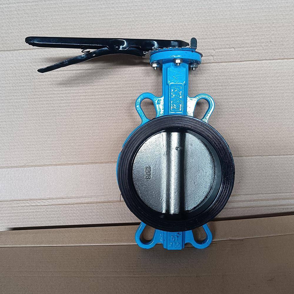 D涡轮对夹蝶阀371X/D71X球墨铁铸水利消防手柄软封对97455夹式密