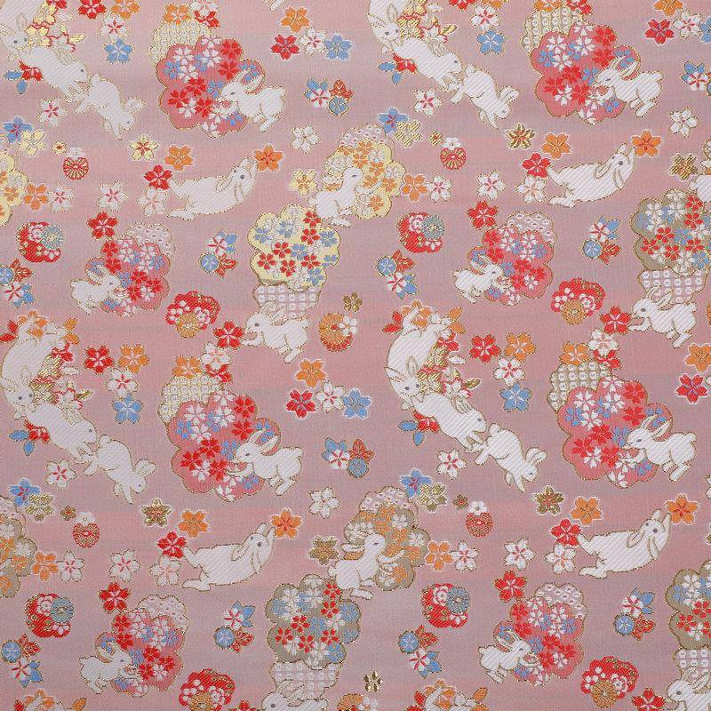 织锦缎金皮子女旗袍棉袄面料兔三五仿花纹唐装中国风SUX提童花布