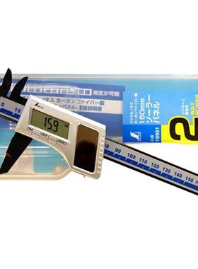 亲和HIWA数显卡尺碳LIA纤维太绝缘塑料卡N尺深度S高度尺阳能带表