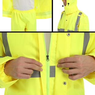衣雨执勤雨衣套装执勤反光牛津布荧光雨交通黄路政摩裤托车防暴雨