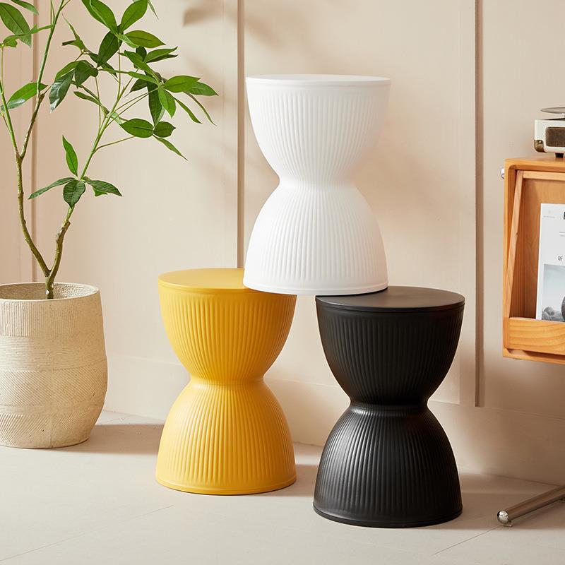 北家欧现凳代简约塑料凳子用圆儿童胶FT-006凳进门鞋凳茶几矮换凳