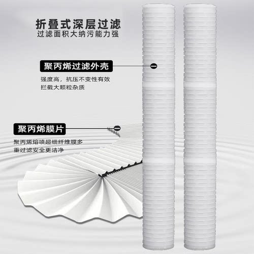 10寸20寸30寸40寸折叠滤芯pp棉微孔平压式尿素液酒饮料精密过滤芯