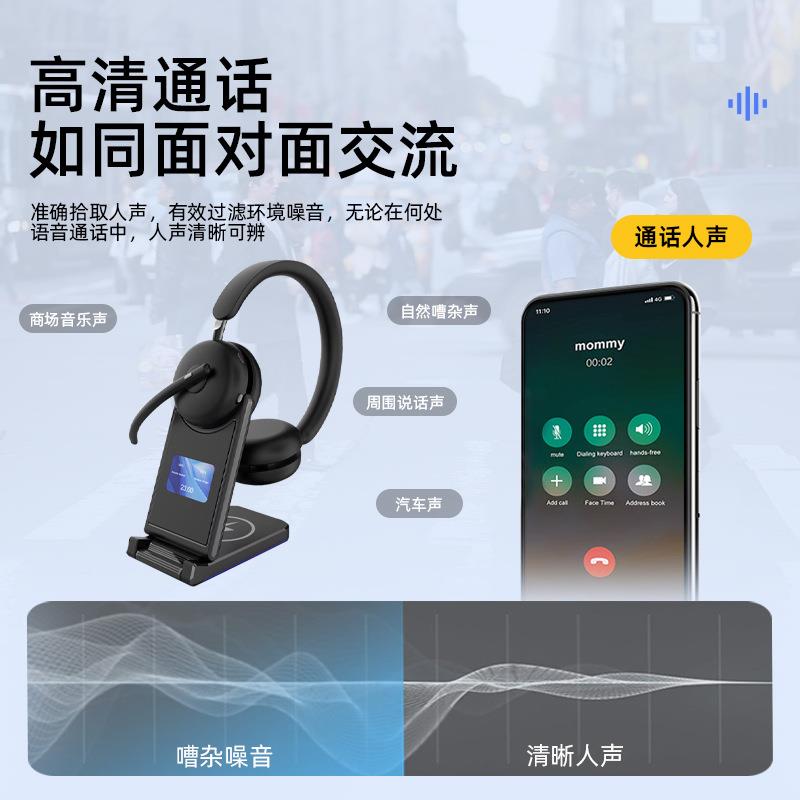 话务WNK员专用耳机耳客服耳麦电座机电脑ENC通话噪头降戴话式机厂