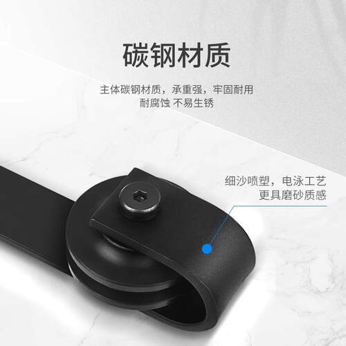 谷仓门吊轨室内门移门推拉门五金静音吊轮配件北欧轻奢美式门轨道