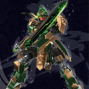 93002-4机甲模型宇星五虎将系列小颗粒儿童益智拼装积木玩具摆件