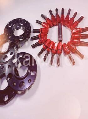 汽车改装套件适用宝马轮毂法兰盘5*12015mm/20mmM12*1.5螺栓螺母