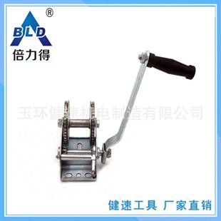 倍力得精品手动手摇船用双齿轮绞盘800磅 空架KS800B lbs