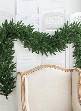 PE混合圣诞绿色藤条门挂圣诞节装饰挂饰挂件摆件氛围布置用品