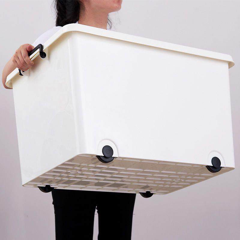 收纳箱白色塑料加厚衣物被子整理箱储物箱带轮子带盖特大号大容量,工业油品/胶粘/化学/实验室用品,其他实验室设备,淘宝优惠券,粉丝福利购,淘宝优惠卷