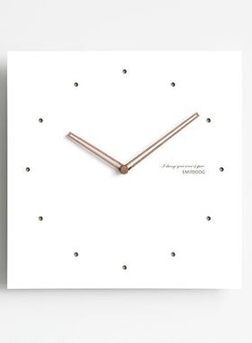 wozo用om气屋准正方电表箱挂钟客P000EMA2厅钟表现代形大时尚家装