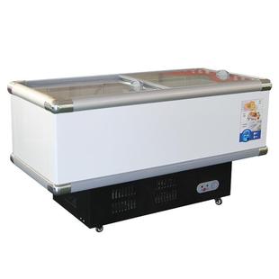 柜平面岛柜商用冰箱展示冷藏岛冷冻柜烧烤保平面岛柜鲜柜卧柜式冷