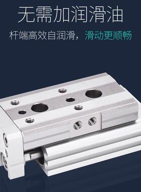 SMC型气动滑台MXL气缸MXQ25-1Q0-2031-3缓0-40-50-ATFSRP两端调整