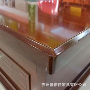 办公家具982烤公漆老板桌总桌经主管办桌椅实木皮大班理台裁简约