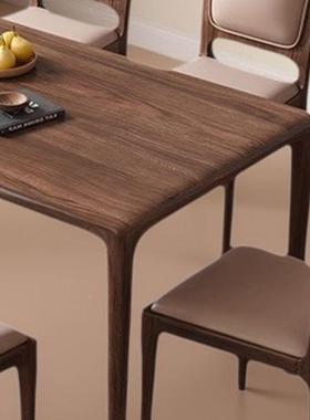 黑木实木方桌现代约家简用大小11111111户型长方形一胡桃体式轻奢