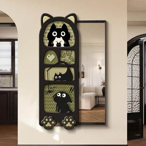 暗藏全身镜DCY装饰画式可推拉衣隐形衣子帽间穿镜壁画玄关镜挂画