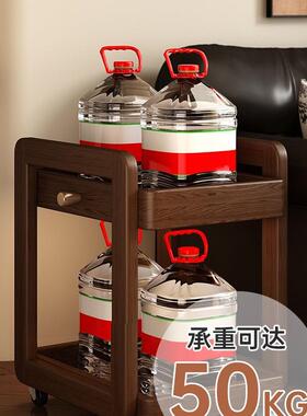 全实木儿蒙氏动书放包架桌旁桌下可移书63918架收纳小推车书童包置物架