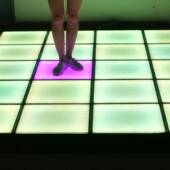 触控压力感应舞台LED跳舞地板灯 IP55防水ABS机箱RGB三色遥控DMX