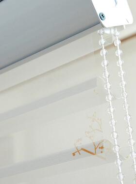 厂家直厨销双层24660印公花香格里拉帘家用办室酒店房卷帘柔纱帘