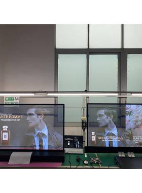 透明ol自ed显示屏摸动广告机o触leJS550OLEd发光透明广告机车展博