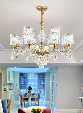 饰灯臂发光水晶吊灯式34846别墅大厅欧餐卧厅室简欧现代轻奢客厅