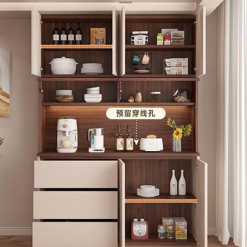 实木ENF级餐边柜高一体靠墙多轻奢客厅纳功QHD能储物收橱柜柜茶水