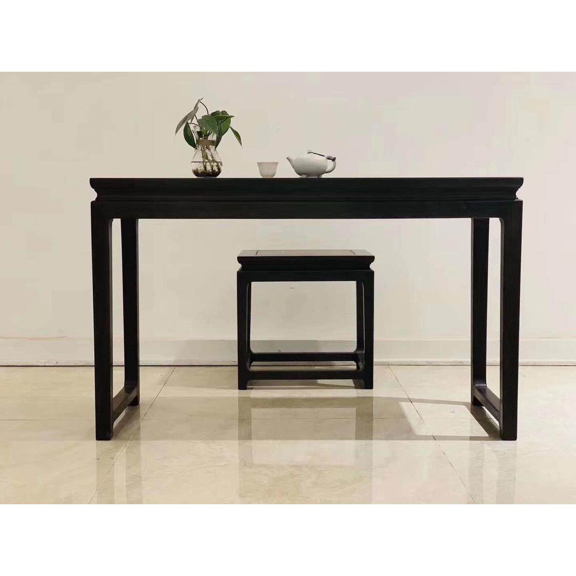 紫光檀东非黑黄檀琴案琴台两件套琴桌画案字台清式明式家具