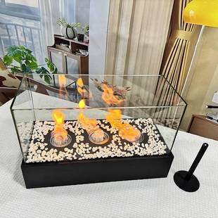 酒精壁炉户外便携大火炉室内装饰灯真火坑摆件桌面火盆家用