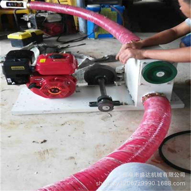 石粉干沙抽料机 小型软管吸粮机厂家 悬挂三轮收粮车粮食输送机