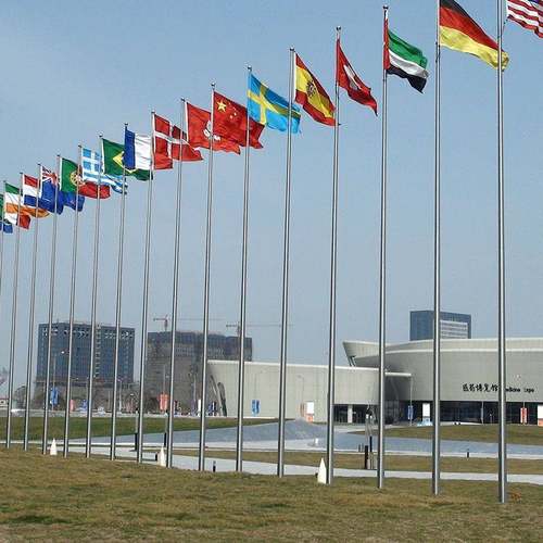 不锈钢旗杆学校酒店锥形国旗杆长度