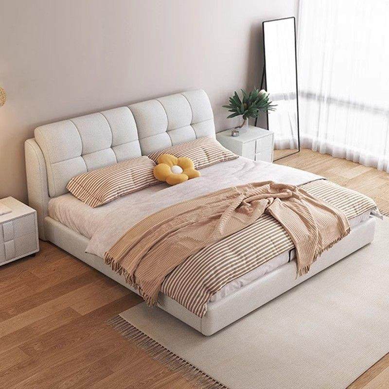 简约真皮床主卧室高端大气轻奢软包婚床1米8双人床奶油风软包床,农用物资,其他肥料,淘宝优惠券,粉丝福利购,淘宝优惠卷