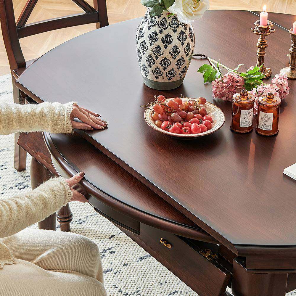 帝罗堡美式实木餐桌全樱桃木原木1.31米5可伸缩方圆两用家用饭桌,工业油品/胶粘/化学/实验室用品,其他实验室设备,淘宝优惠券,粉丝福利购,淘宝优惠卷