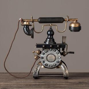 复古老式电话机模型小摆件80年代怀旧物件家居装饰品拍照民国道具