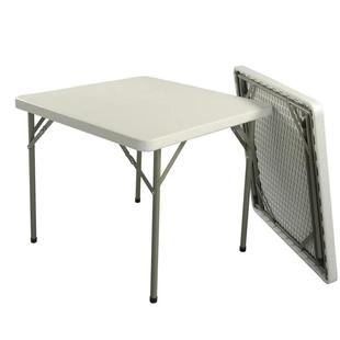 工厂HDPE塑料方桌可折叠85 85cm塑料折叠桌户外折叠餐桌