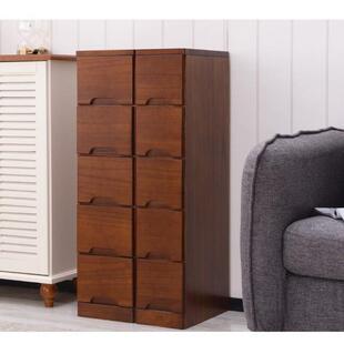 25cm宽实木质夹缝收纳柜子抽屉式小床头柜储物厨房置物架五斗奥跃