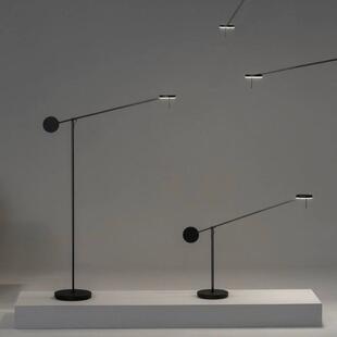 北欧简约极简办公桌台灯设计师现代办公室书房调节旋转带摇臂台灯