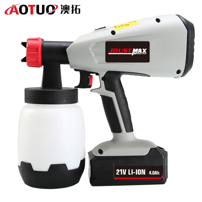 新升级款现货动油漆喷枪 800W手持式锂电喷枪 21V高压喷漆枪批发