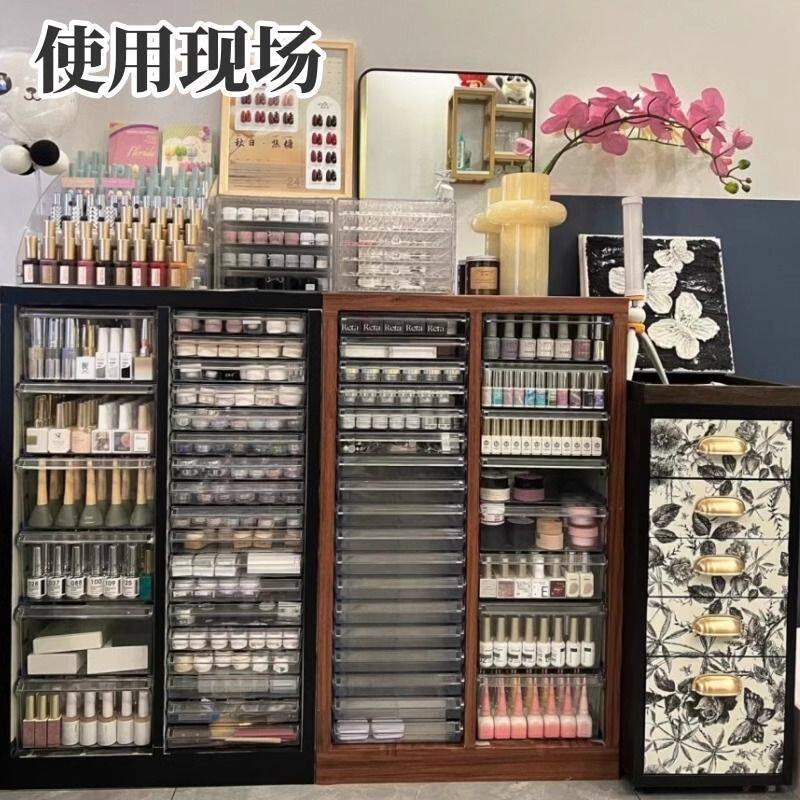 家用可移动收纳柜带轮抽屉式A4纸文件柜甲油胶美妆饰品烘焙手胀柜