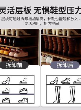 鞋柜用2门式口储物柜205新款家入户新中靠墙一体玄ZLB关柜收纳柜