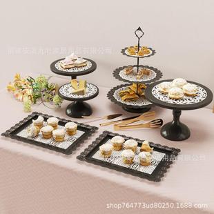 欧式铁艺蛋蛋糕架套装婚庆摆件品店心架酒会舞会道点具糕甜GJ2025