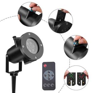 1图案超2亮装 户外防水雪花投影灯圣诞日饰W551户外节草坪地插灯