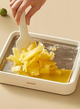 OIDIODI-CB01R酸E炒冰儿机小型冰淇淋机家用不锈钢迷你免插电童炒