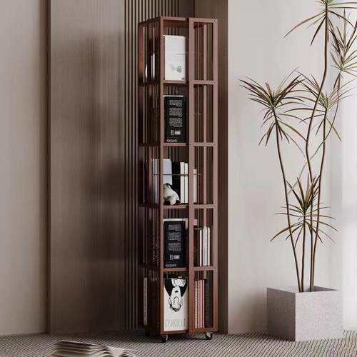 旋书架地家转用可移动置物架简易层书柜储物柜多儿GPY童绘本收落