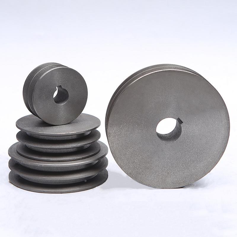 厂直供570皮三角带轮家双槽B型铸铁电机传动轮皮带多盘槽马达