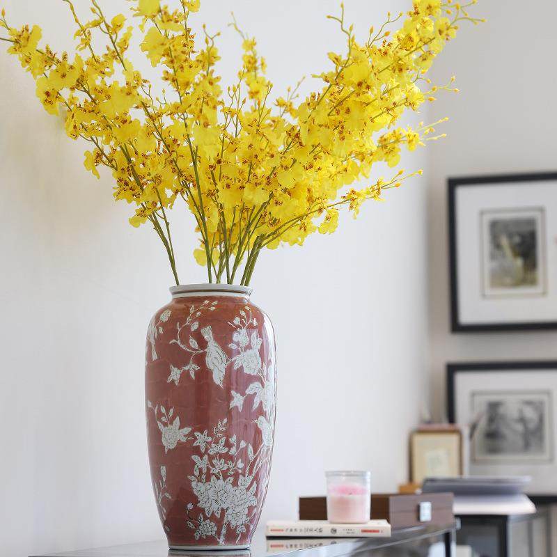 视中式落摆件高级感花瓶青地花瓷插电柜玄关客UOC厅装饰中古水培,橡塑材料及制品,工业陶瓷,淘宝优惠券,粉丝福利购,淘宝优惠卷