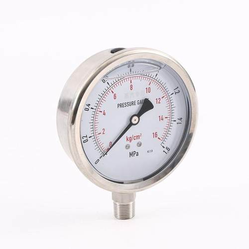 100SS-A耐震压力表道防震充油压ZJA力表气压表气泵自来水油管液Y