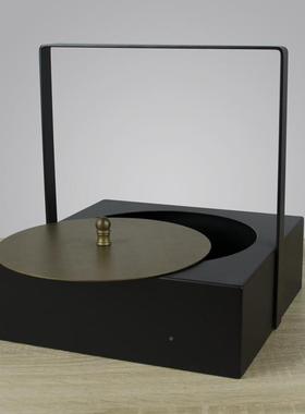 新中式几现代金属提篮托房盘分隔盒摆件样所板客厅茶会家ISM居饰