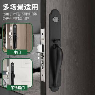 民宿机械锁家用通室用型不锈钢把手居8268锁体防火防家盗内室外防