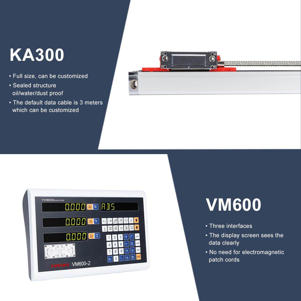 204床VM600数显表高精度KA3器00位移传感通车用铣床床磨光栅尺